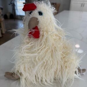 Jellycat Matilda Hen Plush Shaggy White Chicken Stuffed Animal